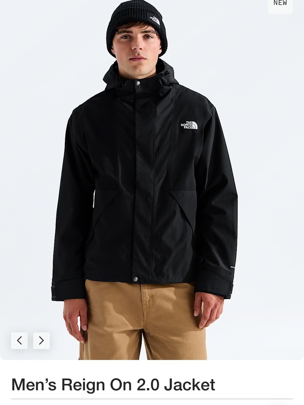 The North Face Men’s Rain Jacket - Black, Medium, NWT